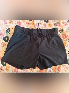 all in motion Black Women's Athletic Shorts with Drawstring Waist